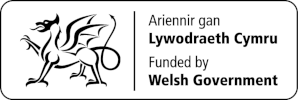 Logo: Ariennir gan Llywodraeth Cymru Funded by Welsh Government